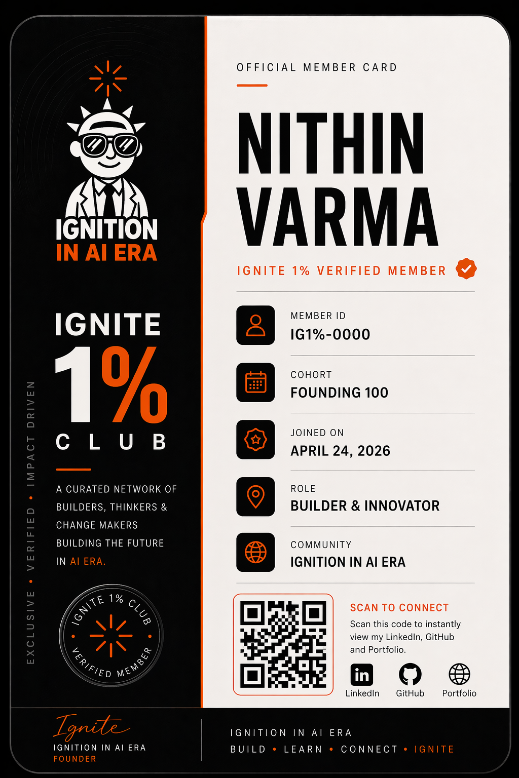 Ignite 1% Digital Membership Card